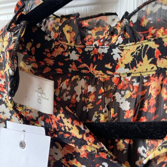 ADYSON PARKER Abstract Foral Ruffle Blouse Size Small NWT!!! - Picture 7 of 12